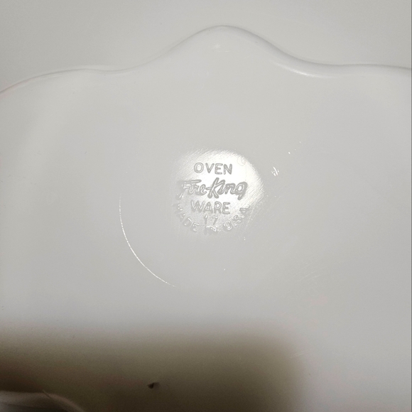 Vintage Anchor Hocking Fire King Milk Glass Relish Tray w/ Gold Beaded Trim (2) - Picture 13 of 13